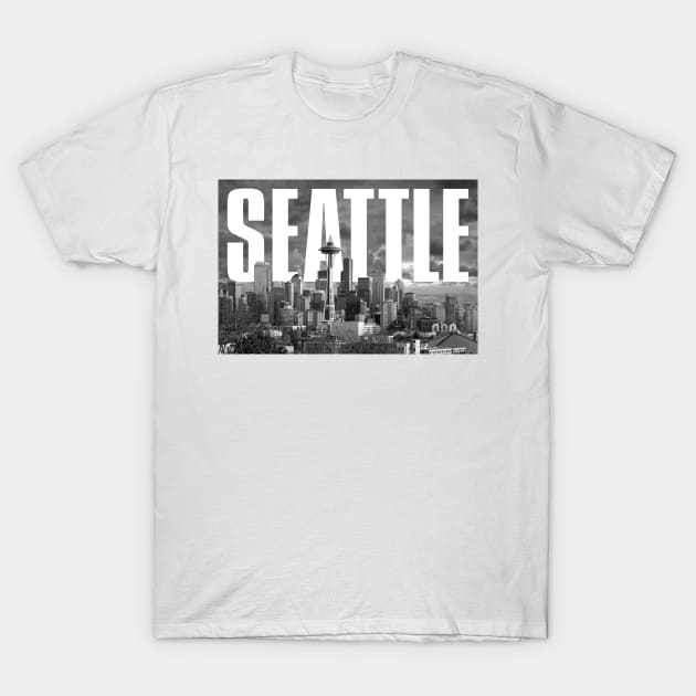 Seattle Cityscape T-Shirt by PLAYDIGITAL2020